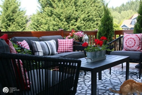 small patio furniture - couch, chairs, and coffee table