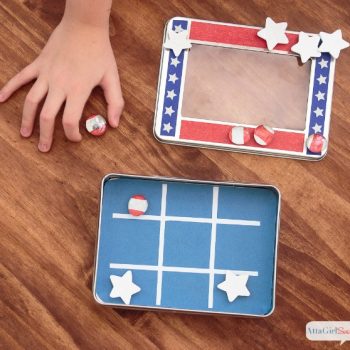 Magnetic Travel Tic Tac Toe Game | DIY Car Games for Kids | Road Trip Games for kids | by Atta Girl Says for TodaysCreativeLife.com