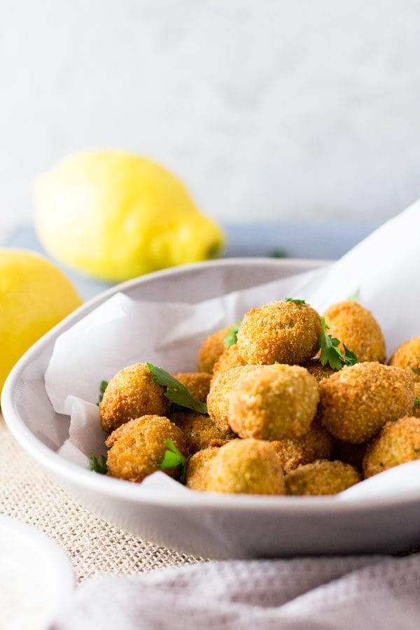 Fried Sausage Stuffed Olives | Finger Foods | Appetizer Recipes | Party Appetizer | Authentic Italian Recipes from The Rustic Kitchen for TodaysCreativeLife.com