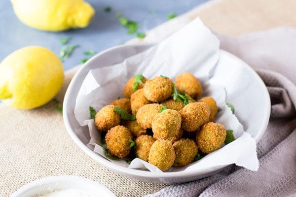 Fried Sausage Stuffed Olives Appetizers on TodaysCreativeLife.com