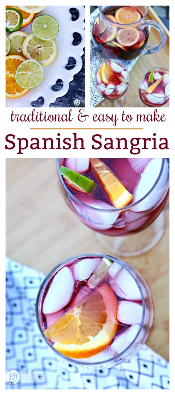 photo collage of Spanish Sangria 