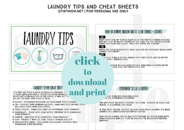 PRintable Laundry Tags from TIdymom.net 