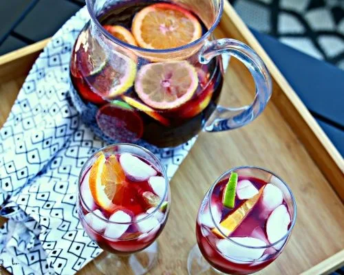 Spanish Sangria Recipe | Traditional, easy to make for a crowd, red wine sangria with citrus fruit. TodaysCreativeLife.com