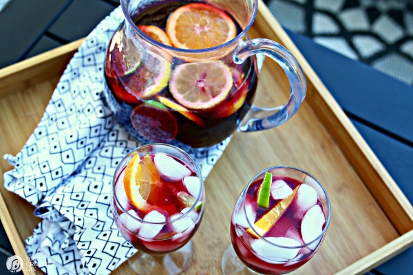 Spanish Sangria Recipe | Traditional, easy to make for a crowd, red wine sangria with citrus fruit. TodaysCreativeLife.com