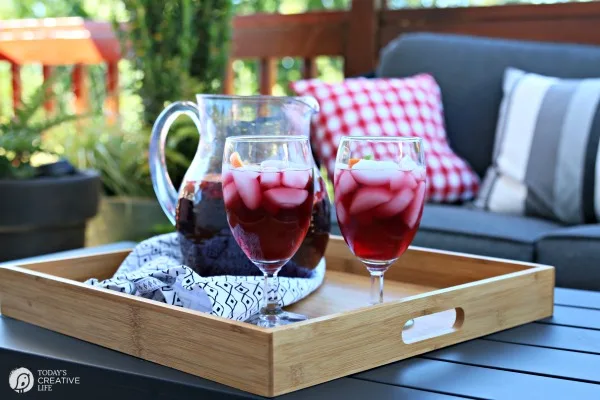 Spanish Sangria Recipe | Traditional, easy to make for a crowd, red wine sangria with citrus fruit. TodaysCreativeLife.com