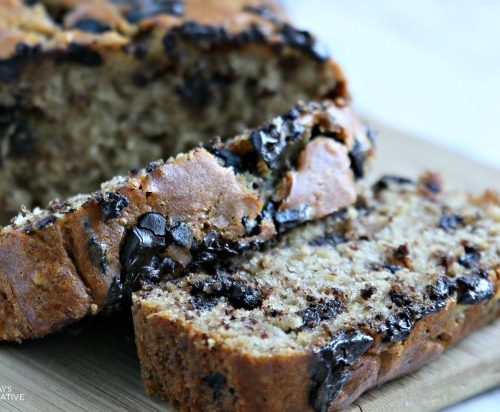 Buttermilk Banana Bread with Chocolate Chips Recipe | TodaysCreativeLife.com