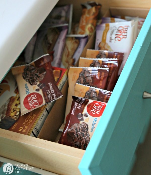 Easy Snack Ideas | Create a secret stash of your favorite treats. High protein and fiber snacks are easy with Fiber One. 