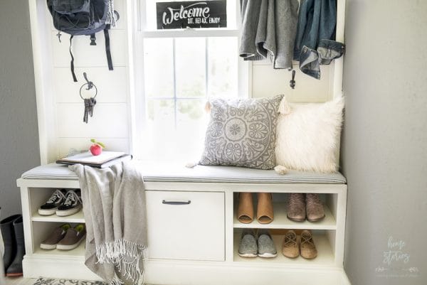 Mudroom makeover by Home Stories AtoZ