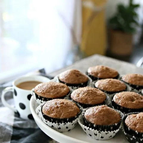 Carrot Banana Walnut Muffin Recipe | Made with Carrot Cake Mix makes this recipe easy and delicious. Breakfast for snack. TodaysCreativeLife.com