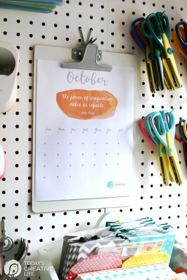 October 2017 Printable Calendar - Today's Creative Life