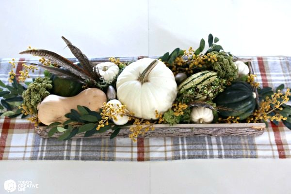 DIY Fall Decor | Easy Table Centerpiece for Fall or Thanksgiving. TodaysCreativeLife.com