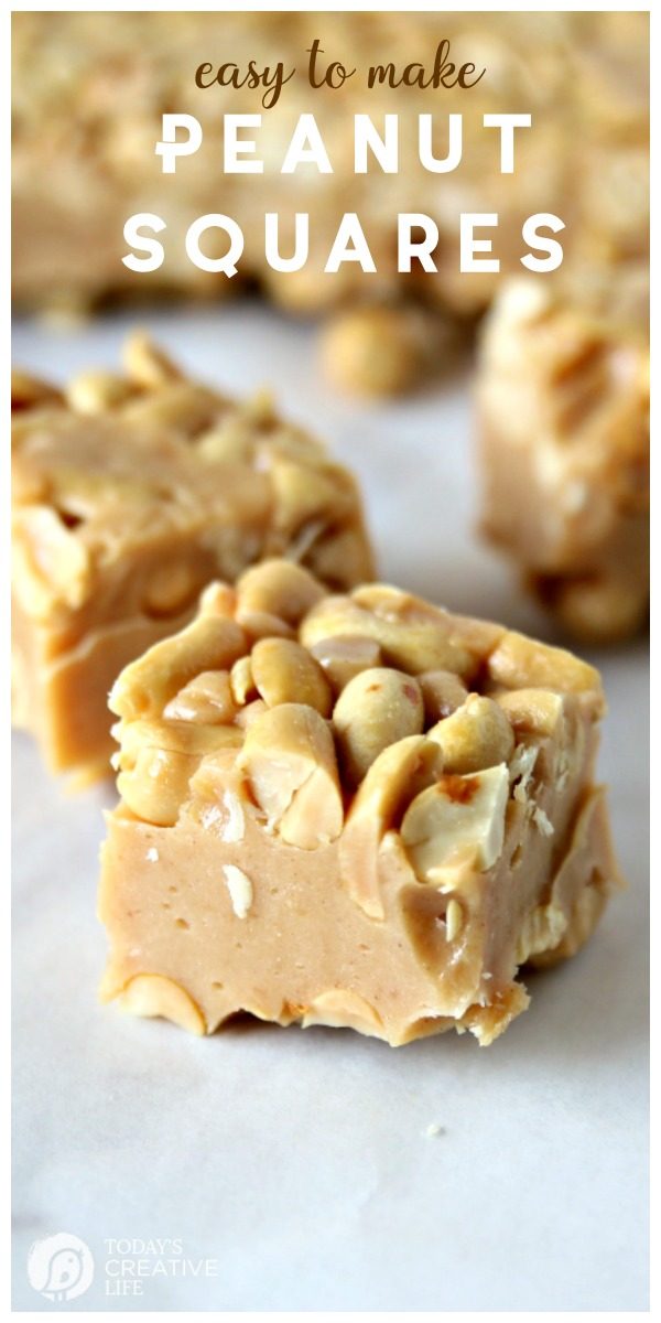 Payday Peanut Squares | Easy to make no-bake dessert. Great for holiday treats and gifts. Copycat Payday Candy Bar. Homemade Gifts from the Kitchen. Click the photo for the recipe from TodaysCreativeLife.com