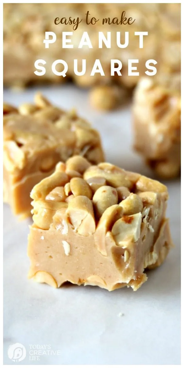 Payday Peanut Squares | Easy to make no-bake dessert. Great for holiday treats and gifts. Copycat Payday Candy Bar. Homemade Gifts from the Kitchen. Click the photo for the recipe from TodaysCreativeLife.com