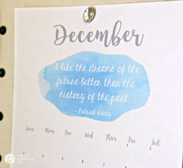 2017 Printable December Calendar 