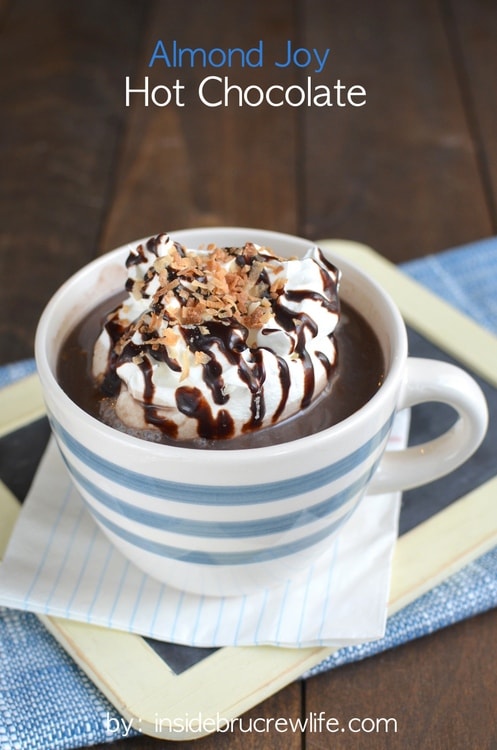 almond joy hot chocolate from BruCrew