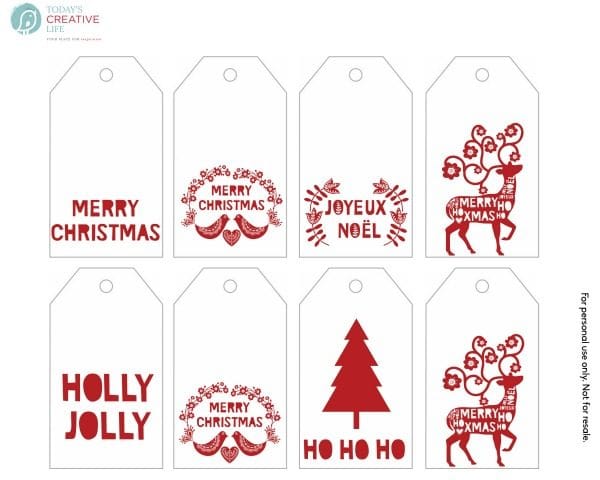 Free Printable Gift Tags | TodaysCreativeLife.com