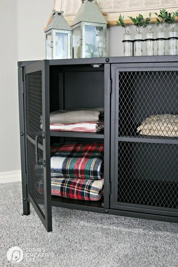 Stylish Storage Solutions | Industrial Metal Storage Cabinet for your Home | TodaysCreativeLife.com