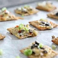 Cheesy Olive Cracker Snacks