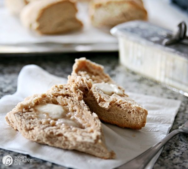 Cinnamon Sugar Sour Cream Scones | Breakfast Scones | Easy to make homemade scones | Brunch Recipes | Easy Baking | TodaysCreativeLife.com