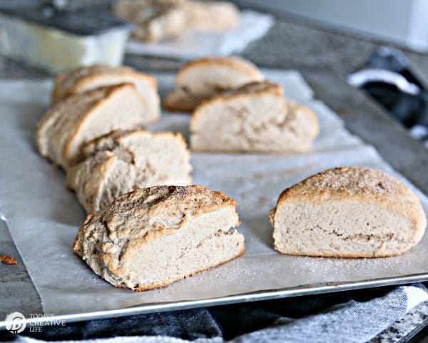 Cinnamon Sugar Sour Cream Scones | Breakfast Scones | Easy to make homemade scones | Brunch Recipes | Easy Baking | TodaysCreativeLife.com