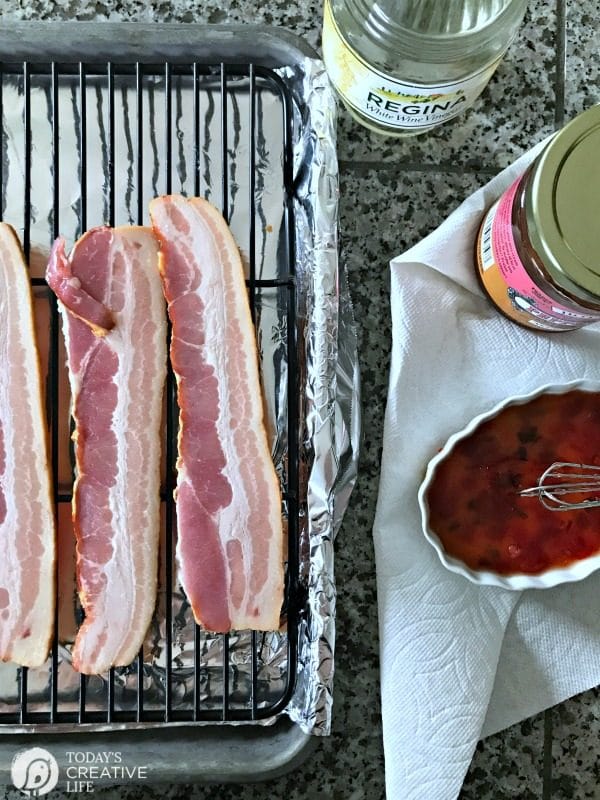 Sweet and Spicy Candied Bacon | baked in the oven crispy sweet bacon recipe | Easy Breakfast Recipe | TodaysCreativeLife.com