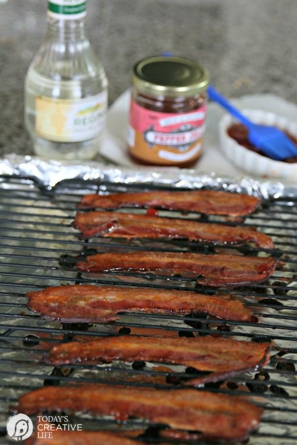 Sweet and Spicy Candied Bacon | baked in the oven crispy sweet bacon recipe | Easy Breakfast Recipe | TodaysCreativeLife.com