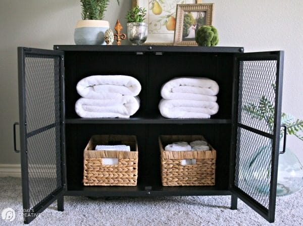 Stylish Functional Home Decor | Practical and beautiful ways to add more storage to your home. TodaysCreativeLife.com