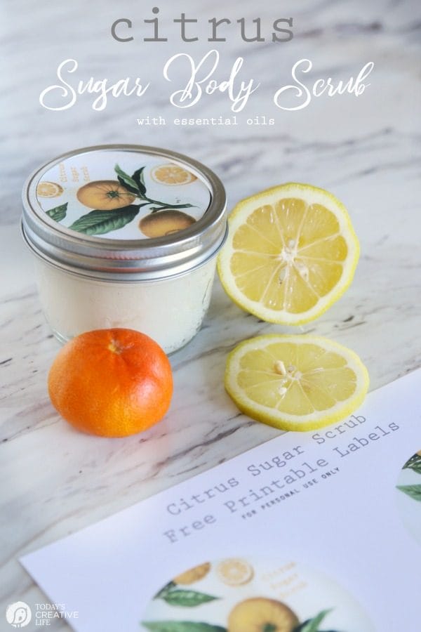 homemade citrus sugar body scrub