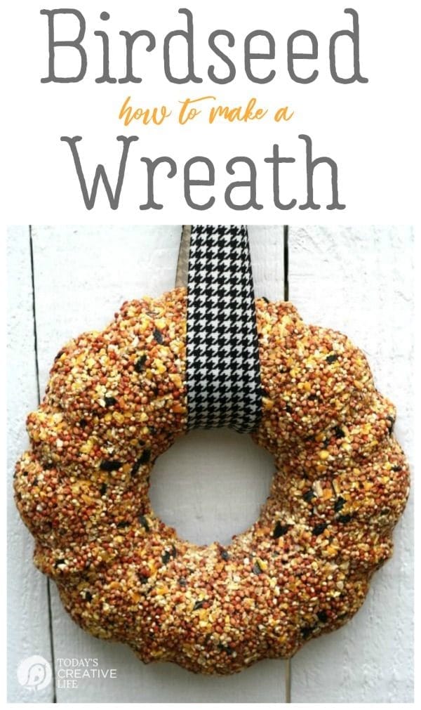 mini bird seed wreath