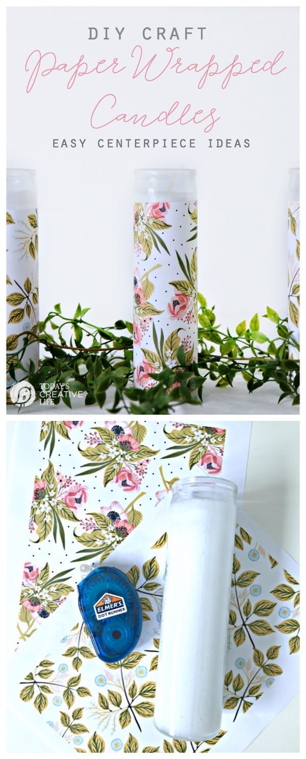 DIY Paper Wrapped Candles Centerpiece Today's Creative Life
