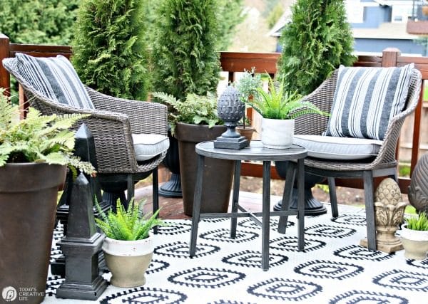 simple outdoor seating area