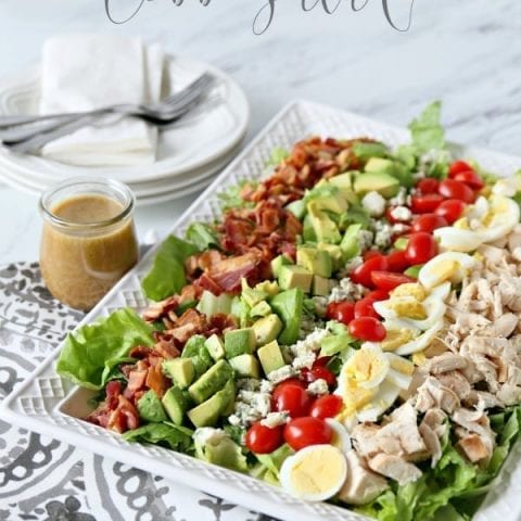 Cobb Salad Recipe | Easy to make Cobb Salad | Chicken, Hard Boiled Eggs, Tomatoes, Bleu Cheese, Avocado, Bacon and Lettuce | Easy Fresh Dinner Ideas | TodaysCreativeLife.com
