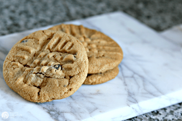 homemade Peanut Butter Cookies with chocolate chips