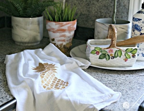 DIY Personalized Kitchen Towels with Martha Stewart + Cricut