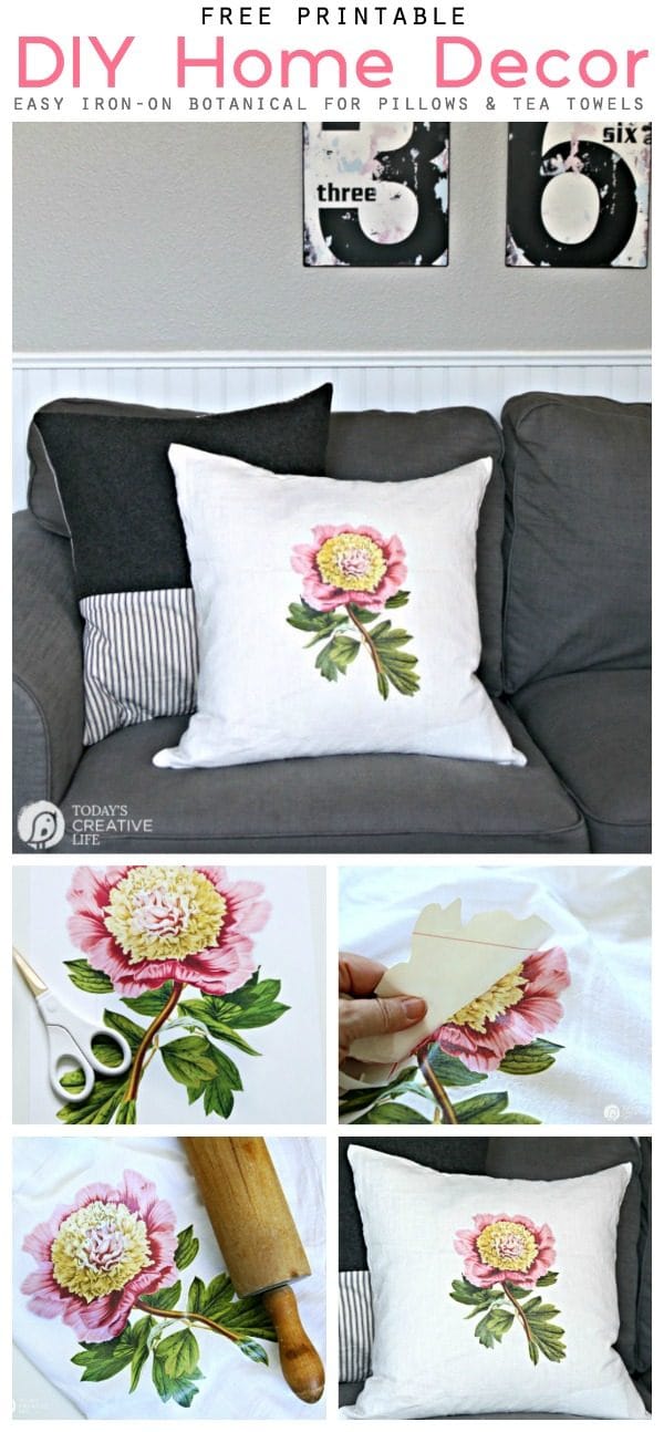 DIY Home Decor with Iron On Transfer Sheets - Today's Creative Life