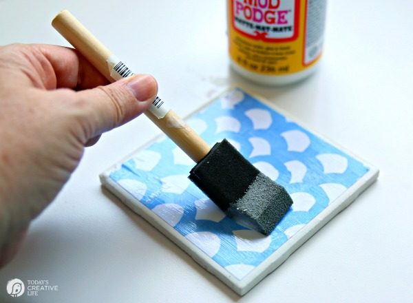 DIY Drink Coasters | Free Printable Shibori Designed paper | DIY Craft | Mod Podge Crafts | TodaysCreativeLife.com