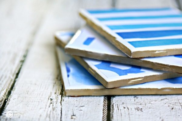 DIY Drink Coasters | How to make coasters from 4 inch tiles | TodaysCreativeLife.com