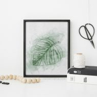 Tropical Leaves Free Printable Wall Art