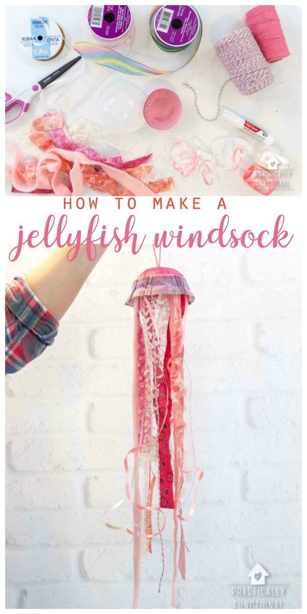 How to Make a Jellyfish Windsock | DIY Craft Idea | Kids Craft Tutorials | Recycle Crafts | Porch decoration DIY | Practically Functional for TodaysCreativeLife.com