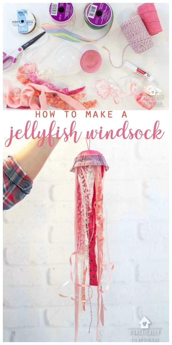 How to Make a Jellyfish Windsock | DIY Craft Idea | Kids Craft Tutorials | Recycle Crafts | Porch decoration DIY | Practically Functional for TodaysCreativeLife.com