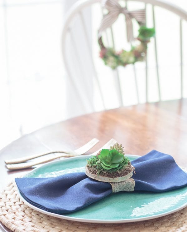 Succulent Napkin Rings DIY | Easy Craft Idea | Table Decor | How to Make Napkin Rings | Decorating your Table | Tablescape ideas | Easy Crafts Tutorial | Atta Girl for TodaysCreativeLife.com