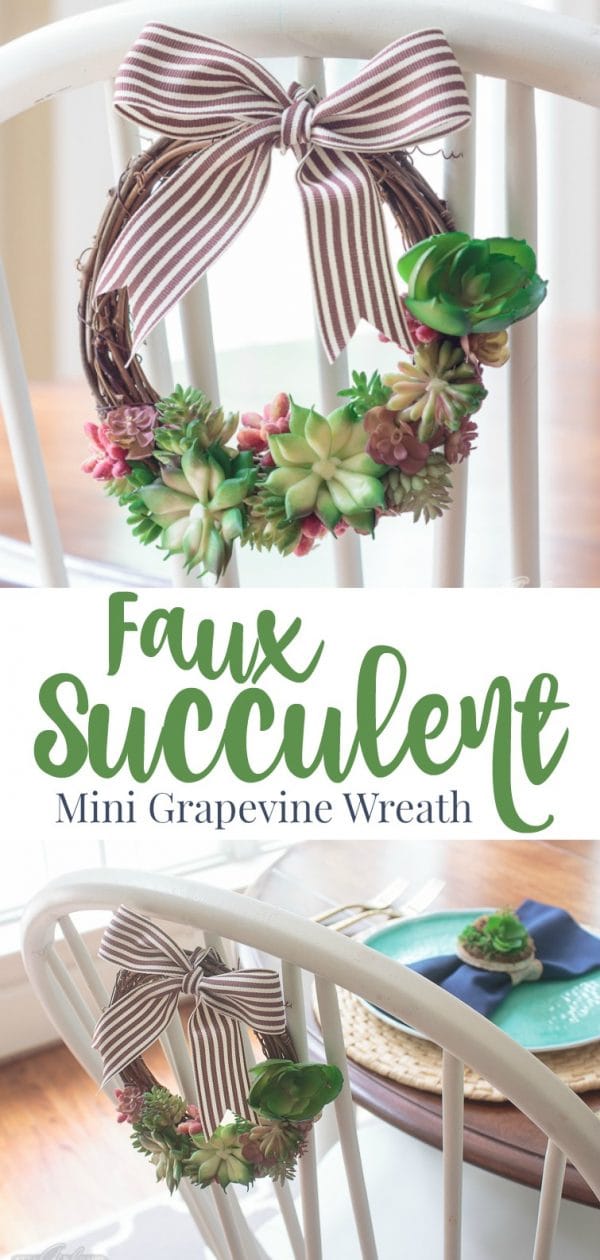 Faux Succulent Wreath by Atta Girl Says 