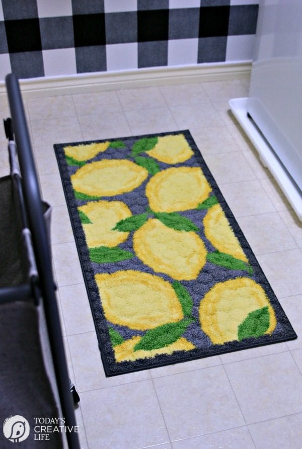  Laundry Room rug with lemons design