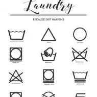 Printable Laundry Symbols Wall Art