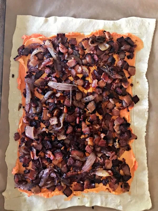 making a savory tart with puff pastry | TodaysCreativeLife.com