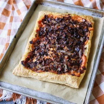 Puff Pastry Bacon and Onion Savory Tart | TodaysCreativeLife.com