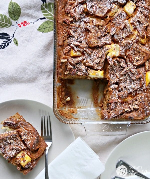 Pumpkin Cream Cheese French Toast Casserole | Breakfast Casserole Recipe | TodaysCreativeLife.com