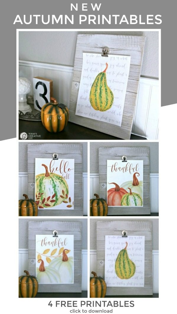 Free Printable Wall Art for Fall | Printable Wall Decor for Autumn | Where to find printable wall art | Decorating for Fall | DIY Decor Ideas | inexpensive ways to decorate | Printable Decor | Seasonal Fall DIY | TodaysCreativeLife.com