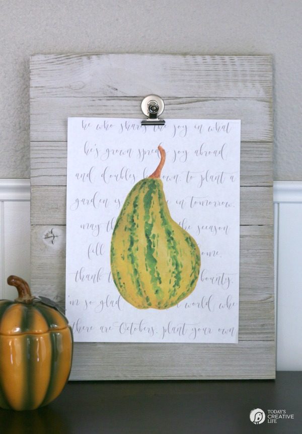 Free Printable Wall Art for Fall | Where to find free printables for autumn. TodaysCreativeLife.com