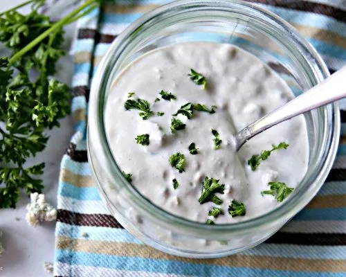 Classic Homemade Bleu Cheese Salad Dressing Recipe | Easy to make | Classic Bleu or Blue Cheese Salad Dressing | TodaysCreativeLIfe.com